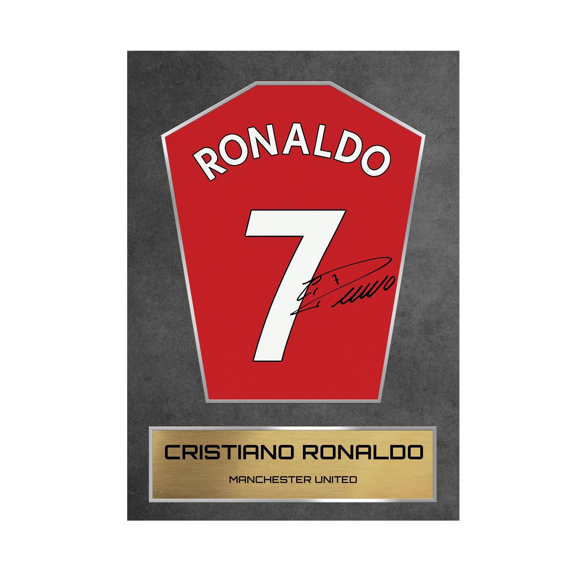 Cristiano Ronaldo Manchester Shirt Display Framed - Autograph Print Football Memorabilia A3 Unframed