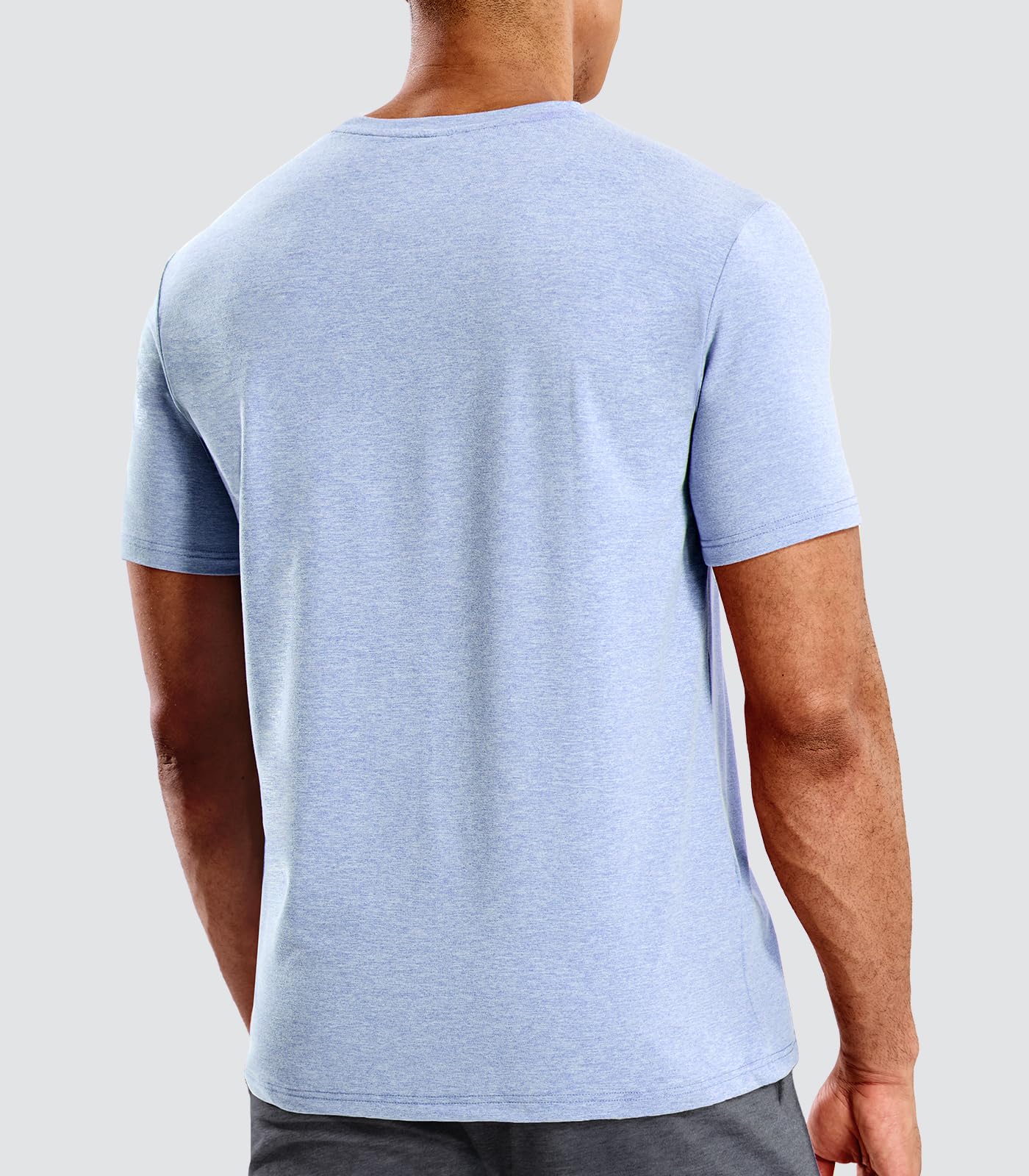 MIER Maglietta da uomo a maniche corte Dry Fit morbida maglietta atletica traspirante attiva casual da corsa top girocollo