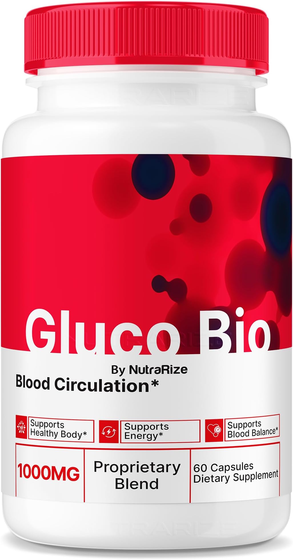 NutraRize GlucoBio Capsules, Official Gluco Bio Support Supplement, All Natural Formula to Support Overall Health and Wellness, Premium Vitamin Pills, GlucoBio Reviews (60 Capsules)