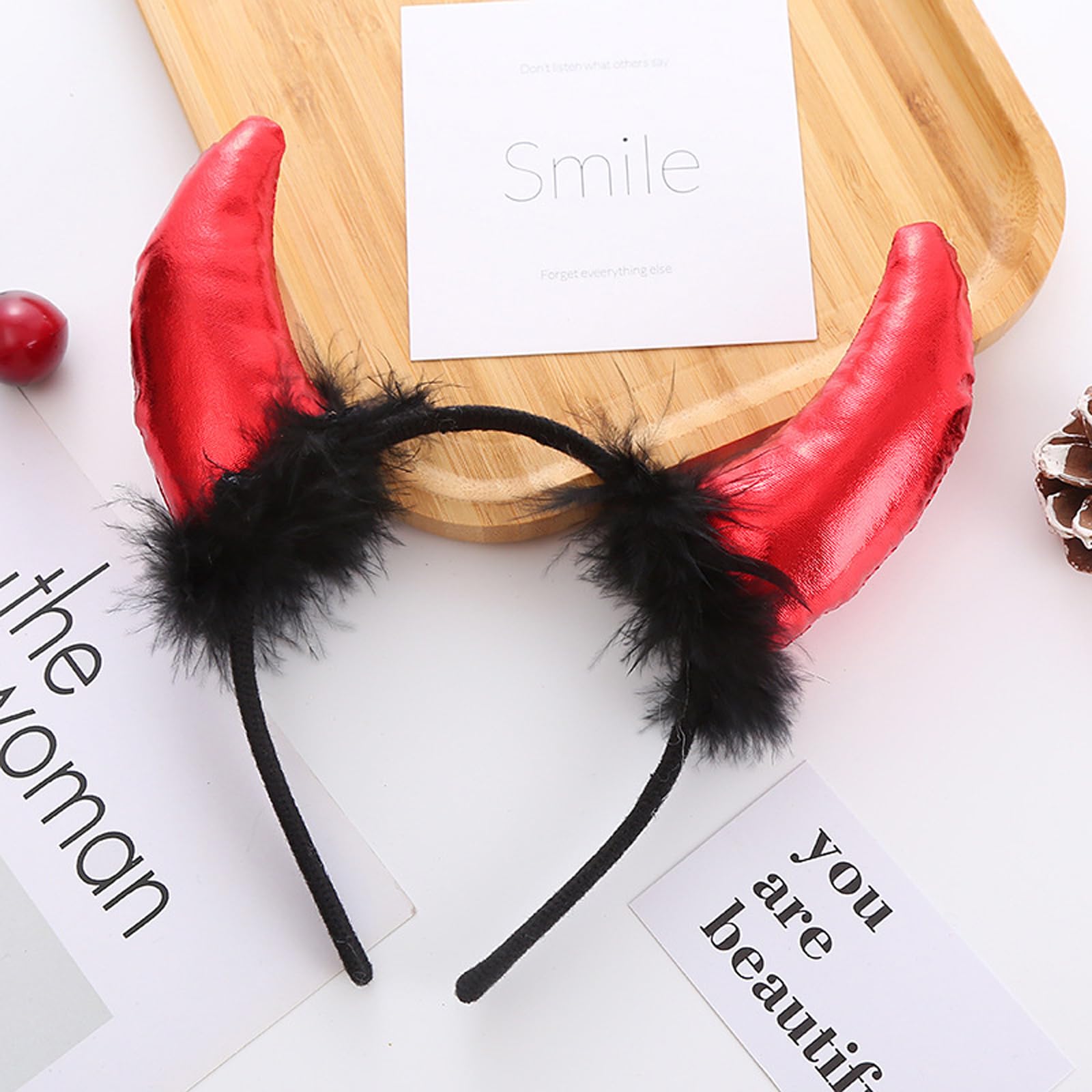 Black Fallen Angel Wings Devil Horns Witch Cane Women Halloween Costume Set | Diadema de demonio de ala oscura, accesorios para el personal para mujer Black Fallen Angel Wings Devil Horns Witch Cane Women Halloween Costume Set | Diadema de demonio de ala oscura, accesorios para el personal para mujer