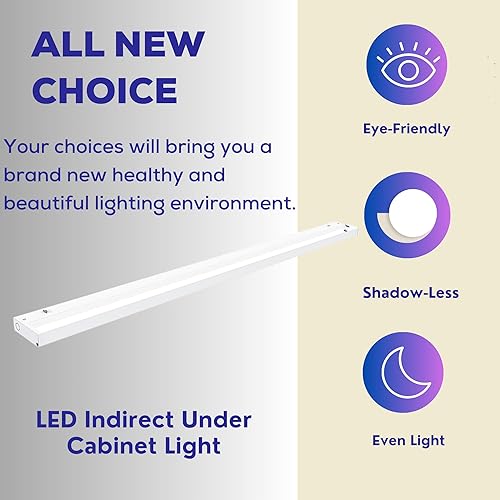 Miniatura 9 de Iluminación LED indirecta para debajo del gabinete de 42 pulgadas, cableada, 2240 lúmenes, 3 ajustes de color, 3000 K3500 K4000 K, luces de cocina