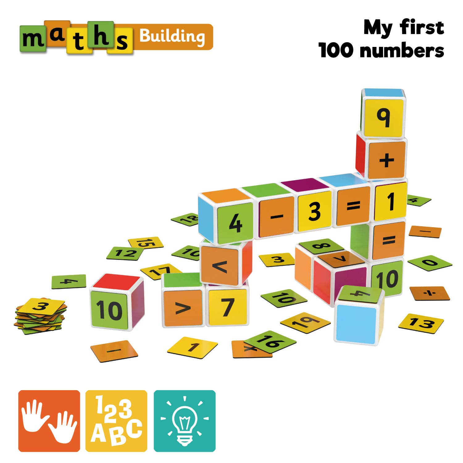Geomag Magicube Maths Building – 16 magnesów do konstrukcji + 45 klipsów