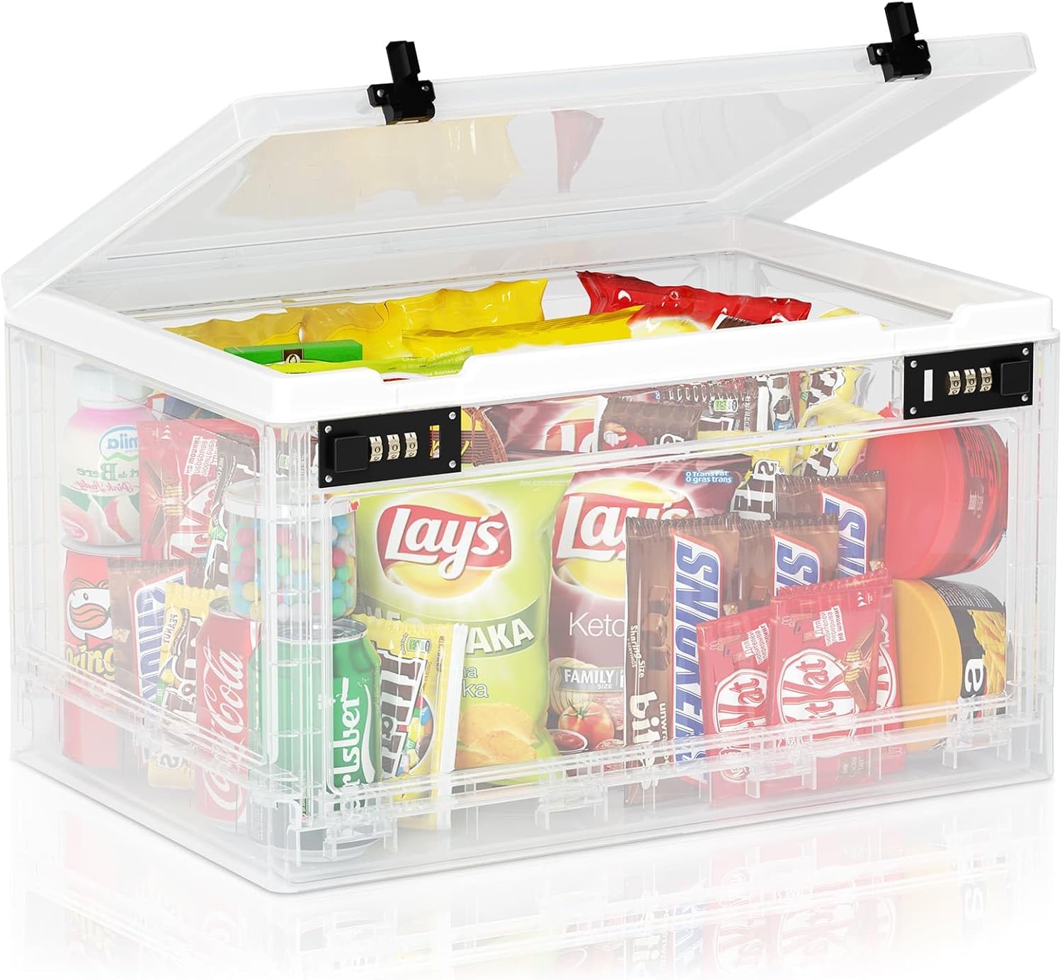 iBune Large Lock Box, Lock Boxes for Personal Items, Box with Lock Snack Lock Box