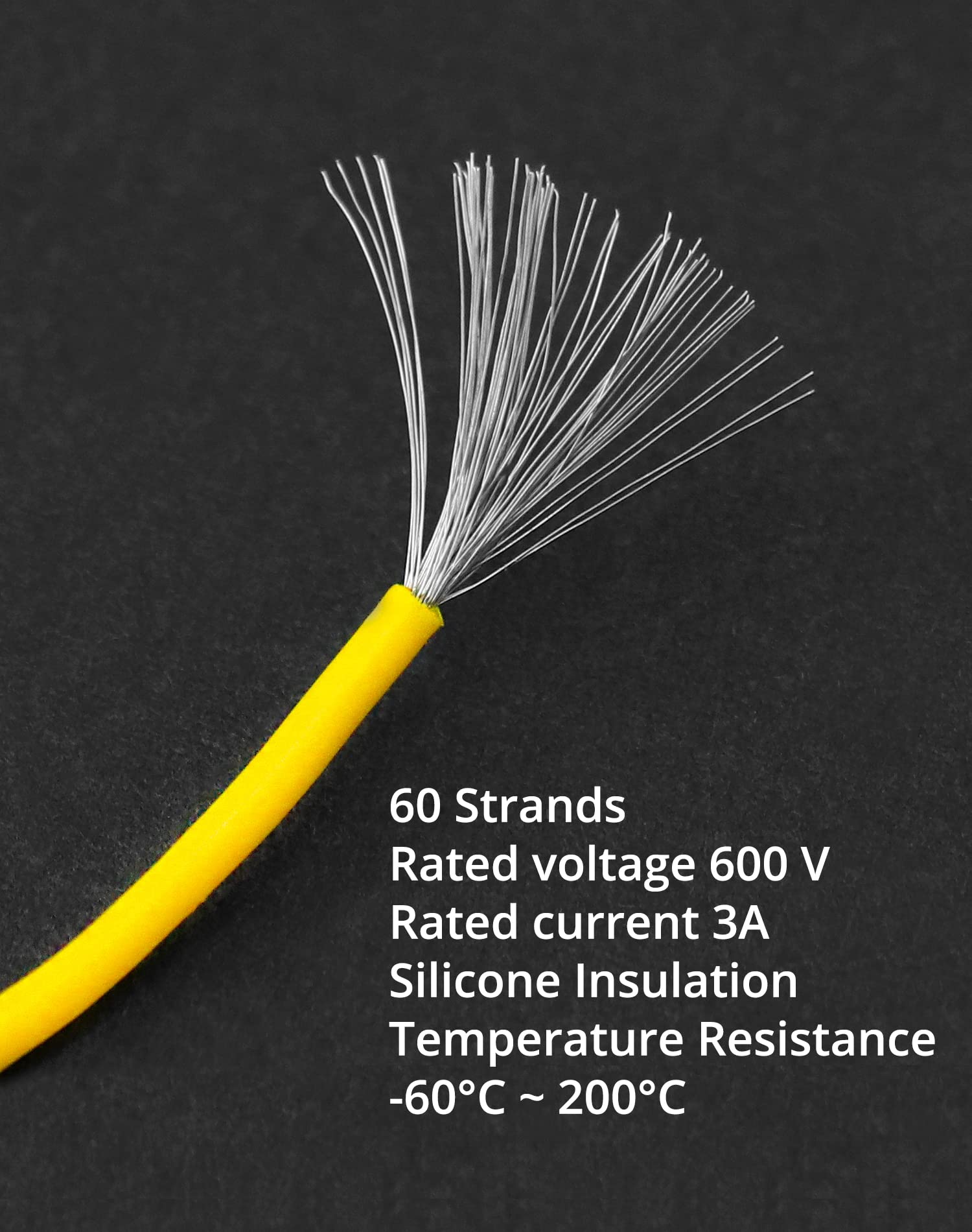 QWORK® Juego de Cable Eléctrico Flexible - 22 AWG 0.32mm² 5 Colores (10 Metros Cada Uno) - Cable de Cobre Estañado con Aislamiento de Silicona