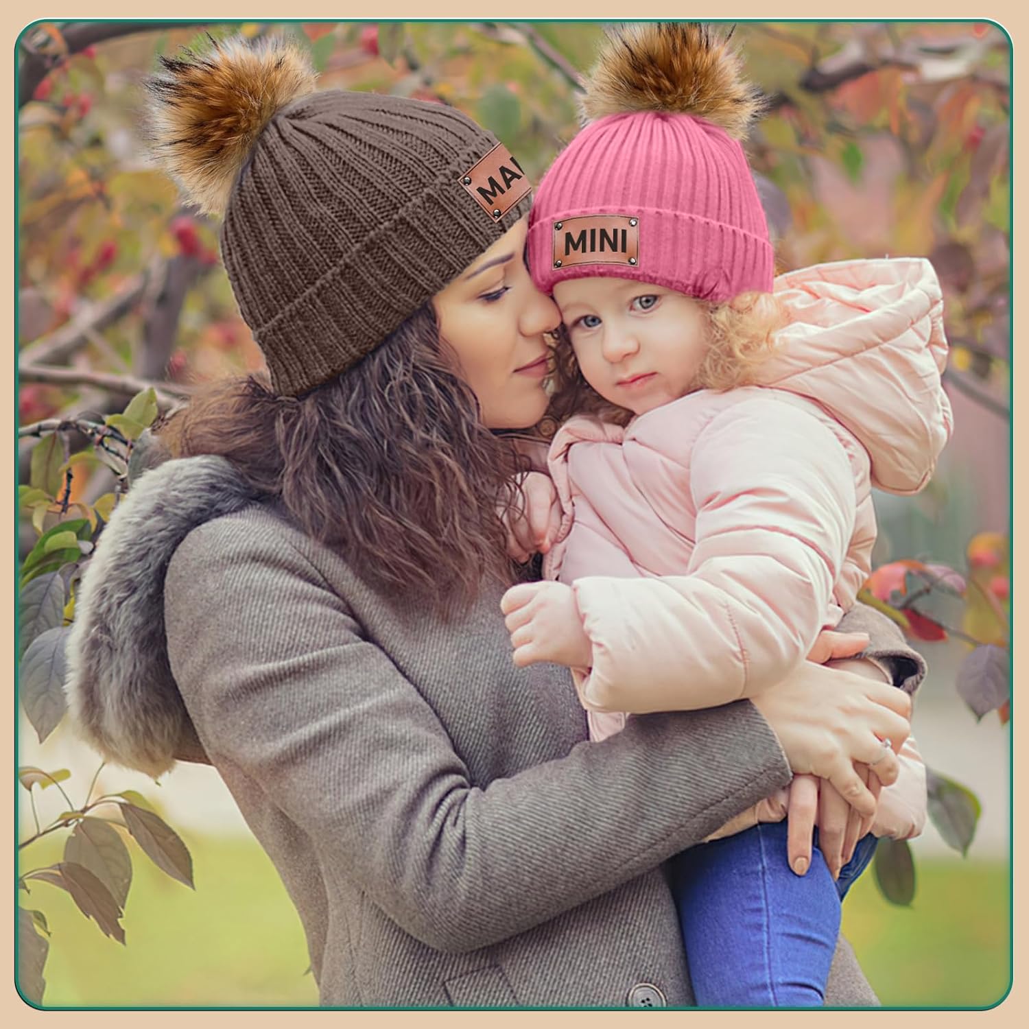 Custom Baby Beanies Winter Hats for Boys Girls - Personalized Pompom Toddler Beanies with Name for Kids Adults - Image 3