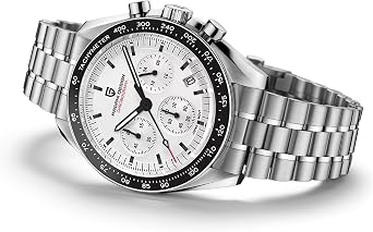 Pagani Design 1701 Watches for Men, Chronograph, VK63 Japanese Quartz Movement, Stainless Steel Bracelet, Water Resistant to 330 Feet(100m), Sapphire Glass Sports Watch for Men.