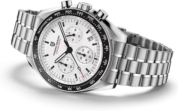 Pagani Design 1701 Watches for Men, Chronograph, VK63 Japanese Quartz Movement, Stainless Steel Bracelet, Water Resistant to 330 Feet（100m）, Sapphire Glass Sports Watch for Men.