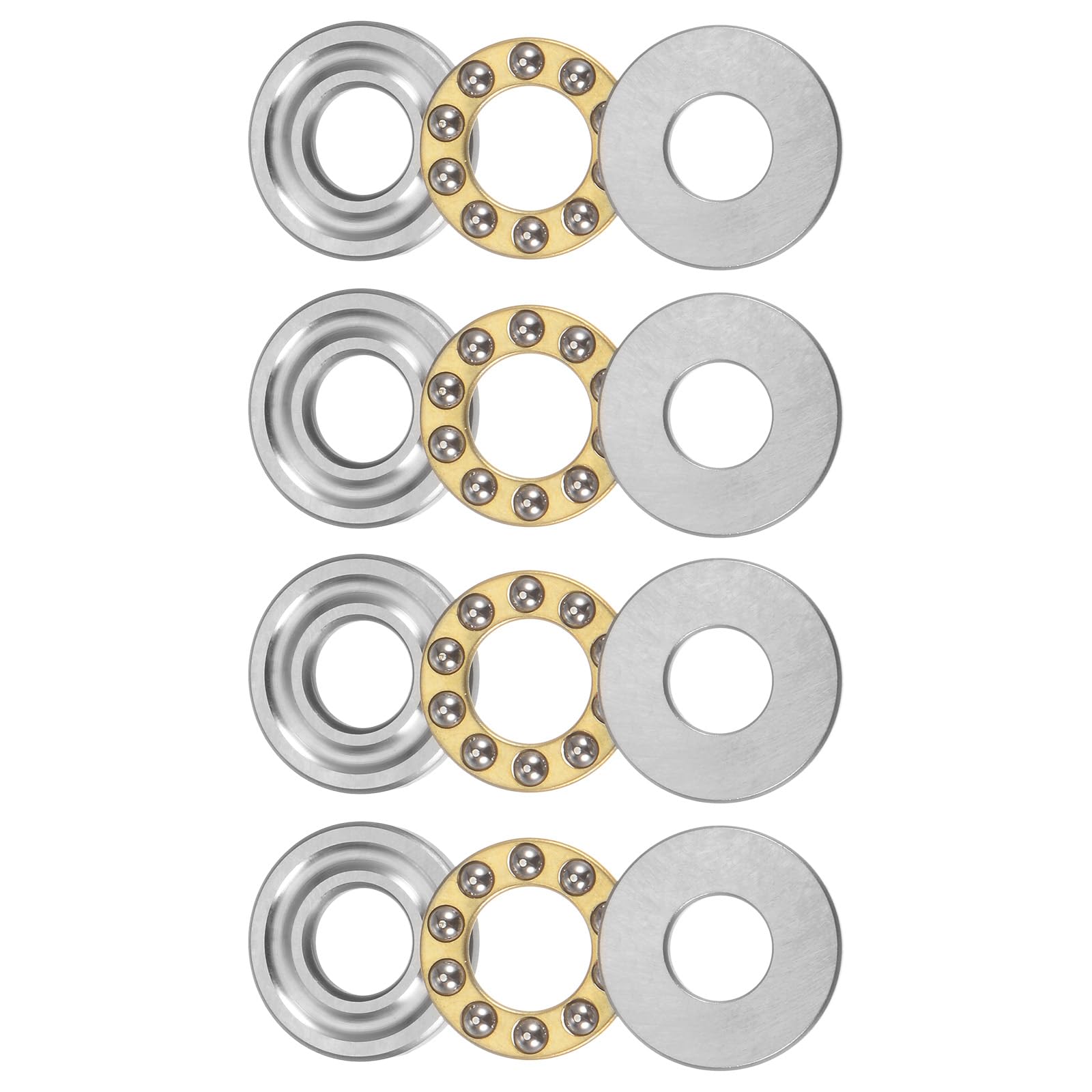 Roulements à Billes De Poussée En Laiton - 8x19x7 Mm, Lot De 9 Pièces, ABEC1