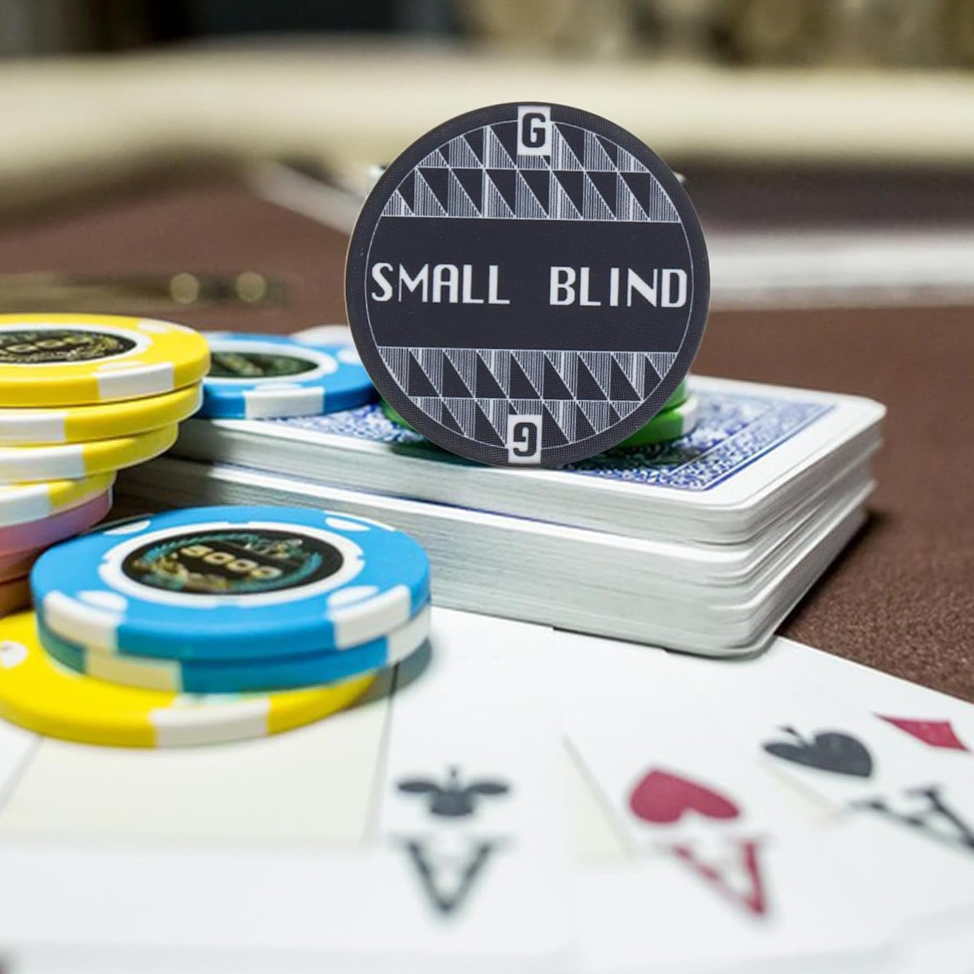 Ceramiczny Poker Button Format etui Poker Button Poker Card Guard Big blind small blind chip akcesoria do pokera dla profesjonalnych graczy dla profesjonalnych Texas Hold'em (czerwony)