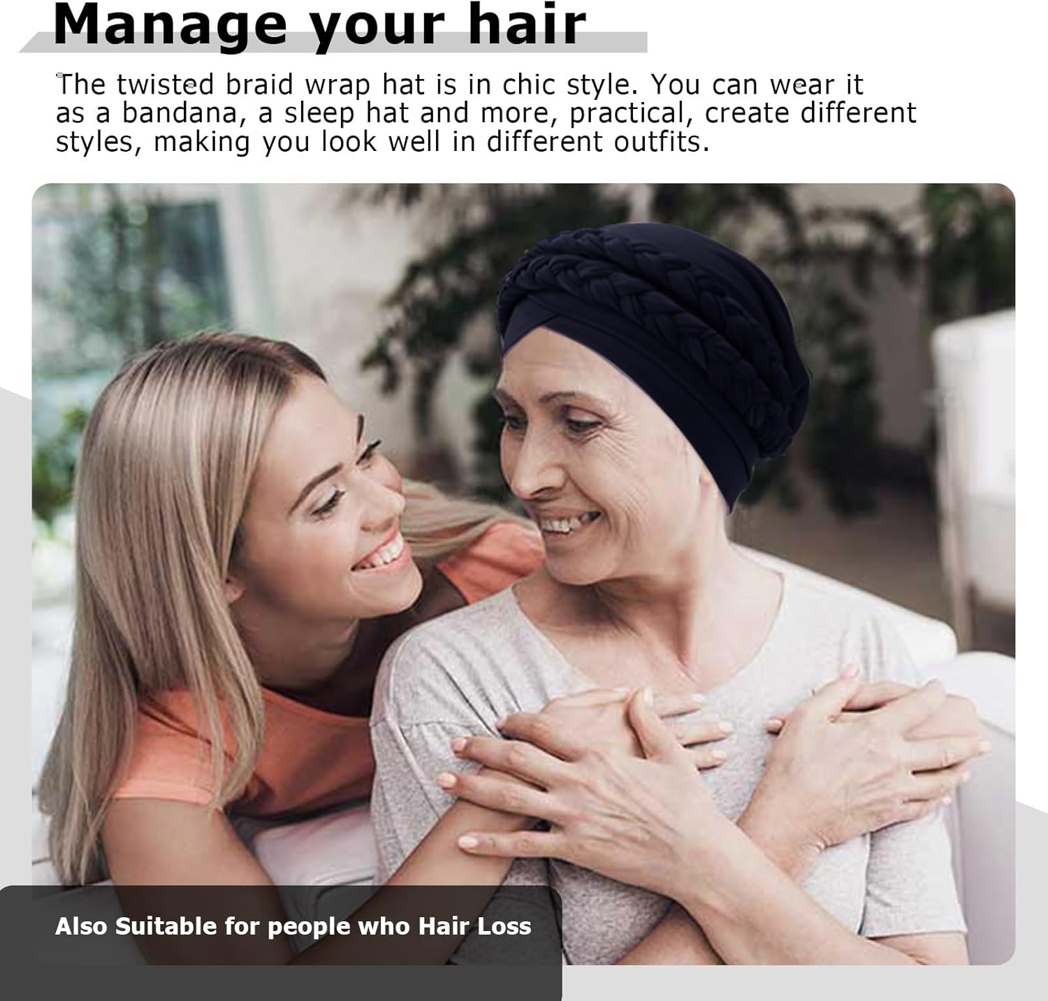 African Women Turban Caps Pre-Tied Twisted Turbans Head Scarf for Women Hair Wraps Cover Beanie Cancer Chemo Headwear - Image 3