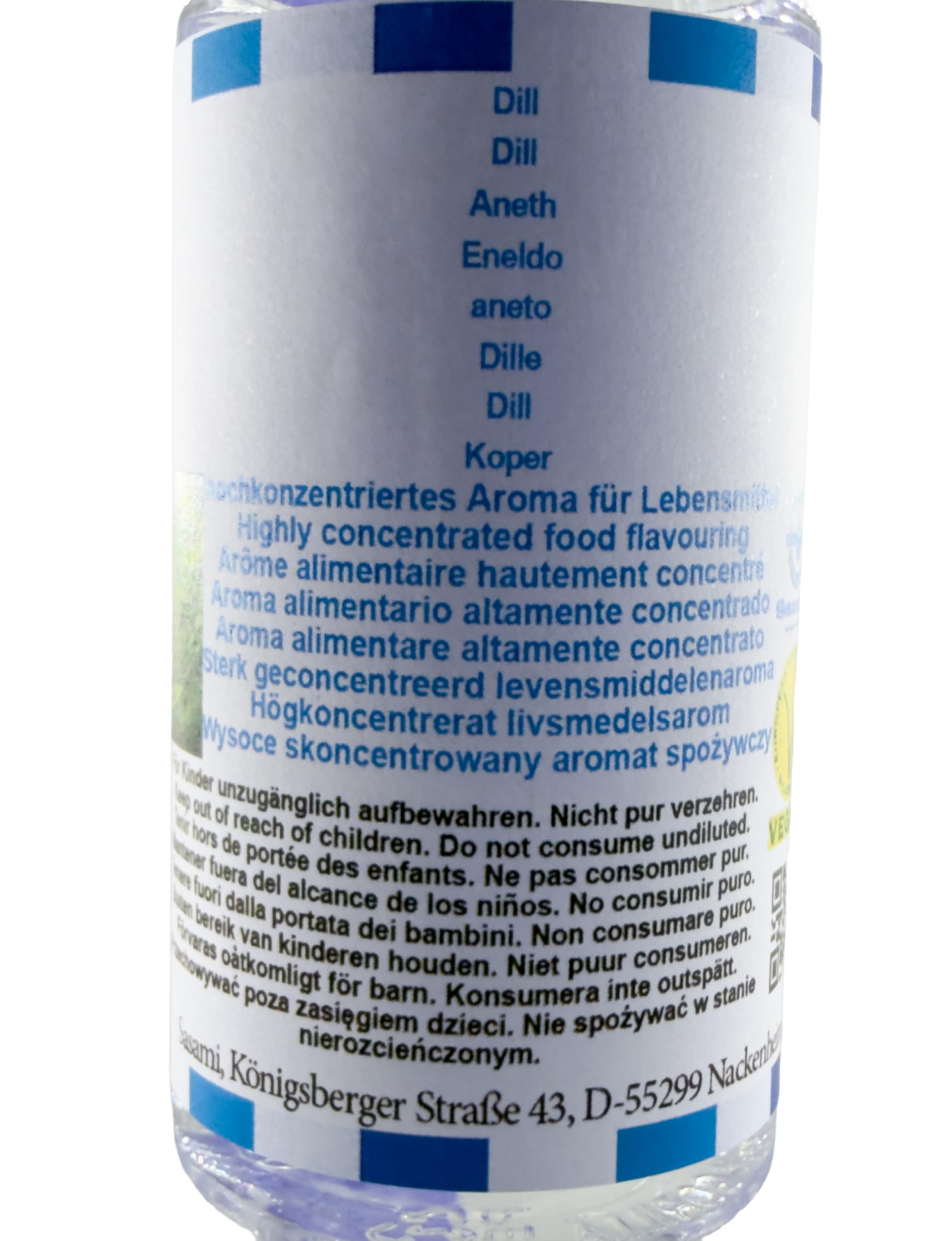 Eneldo aroma concentrado - Vegano - Sasami - 100ml