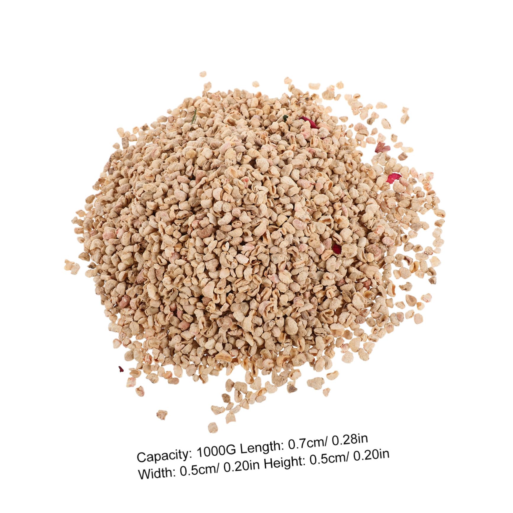 Lettiera Naturale per Piccoli Animali 1000g Fiori, Piante Aromatiche e Tutolo di Mais per Conigli e Cincillà, Facile Manutenzione in Gabbia Colore Casuale