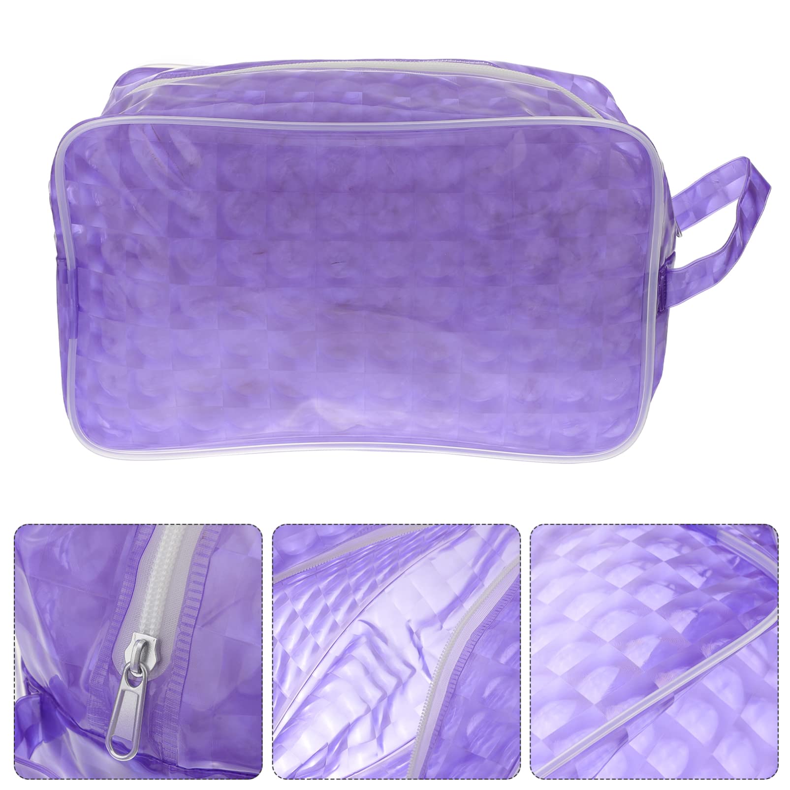 POPETPOP 3 Pz Borsa Da Toilette Impermeabile Zaini Pochette Trucchi Astuccio Da Toilette Per Il Trucco Custodia Per Il Trucco Da Viaggio Eva Borsetta All'aperto Viola Mancare