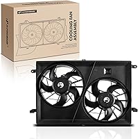 A-Premium Radiator Cooling Fan Assembly for Chevy Traverse 2009-2017, GMC Acadia 2007-2017, Buick Enclave 2008-2017, Saturn Outlook - Dual Fan OE Replacement