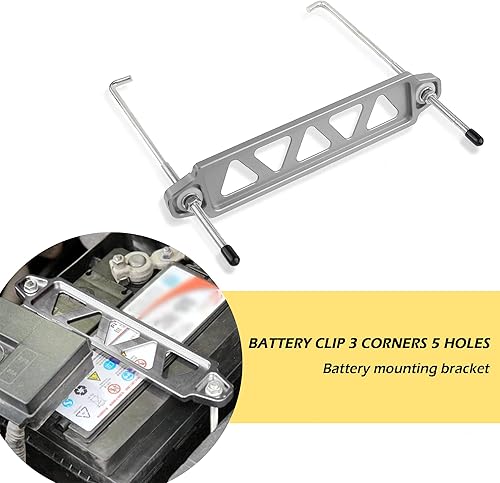 Miniatura 3 de Soporte de sujeción de batería, juegos de amarre de batería de aleación de aluminio de alta calidad que proporcionan un entorno de conducción seguro