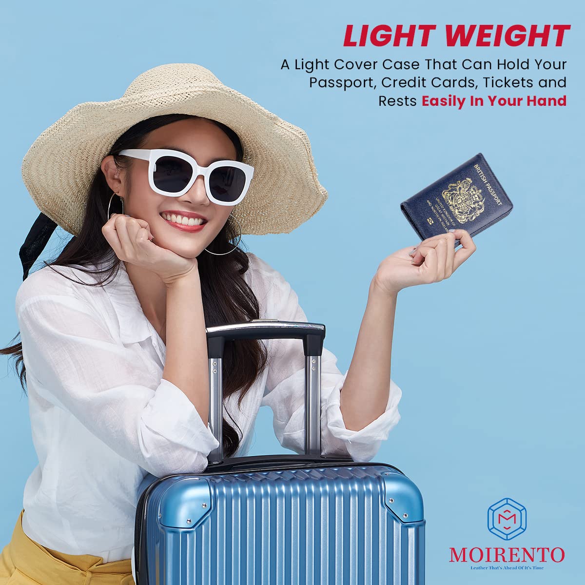 Custodia per passaporto, da viaggio, con blocco RFID, unisex, colore: blu navy