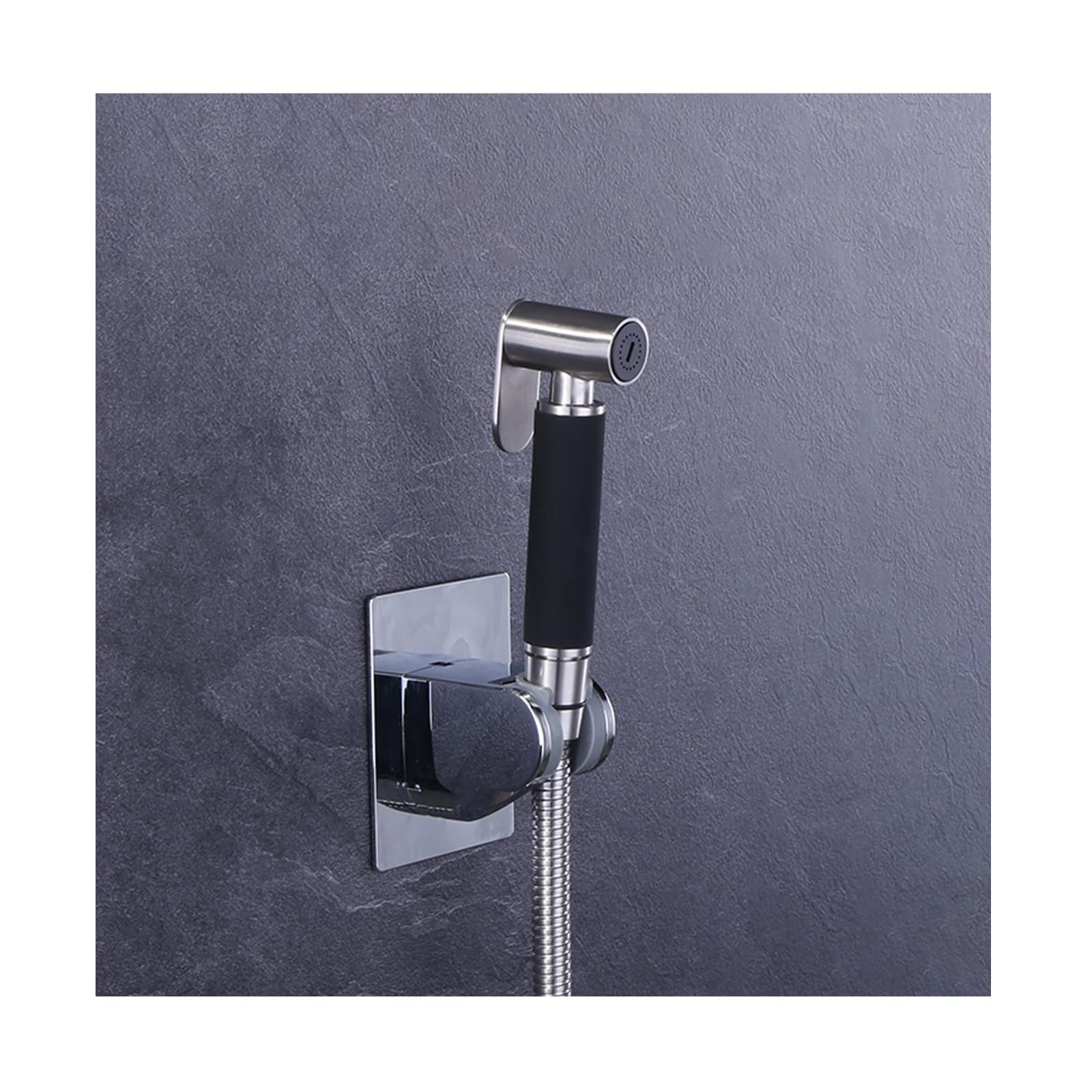 Spruzzatore per Bidet Acciaio Inossidabile Doccetta per Bidet Montaggio a Parete Palmare Spruzzatore Bidet con Tubo in Acciaio Inox e ABS Base, per l'igiene Personale, Angolo Regolabile