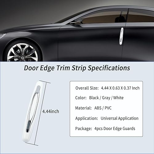 Miniatura 2 de 4 protectores de borde de puerta de automóvil, antiarañazos, tira autoadhesiva para decoración de automóvil, accesorios universales para exteriores