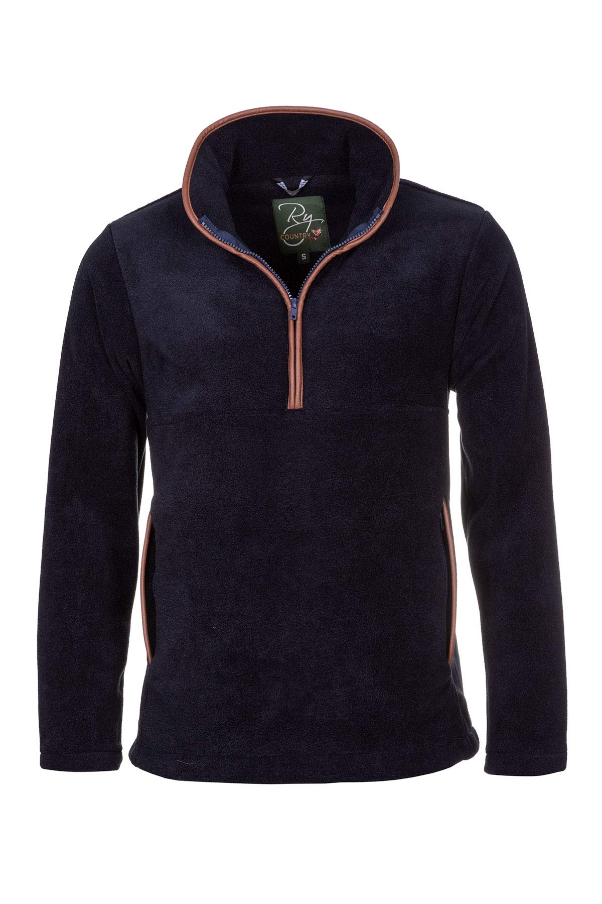 Rydale Men's Navy Harpham Overhead Fleece Jumper Pullover Half Zip (Xs, )