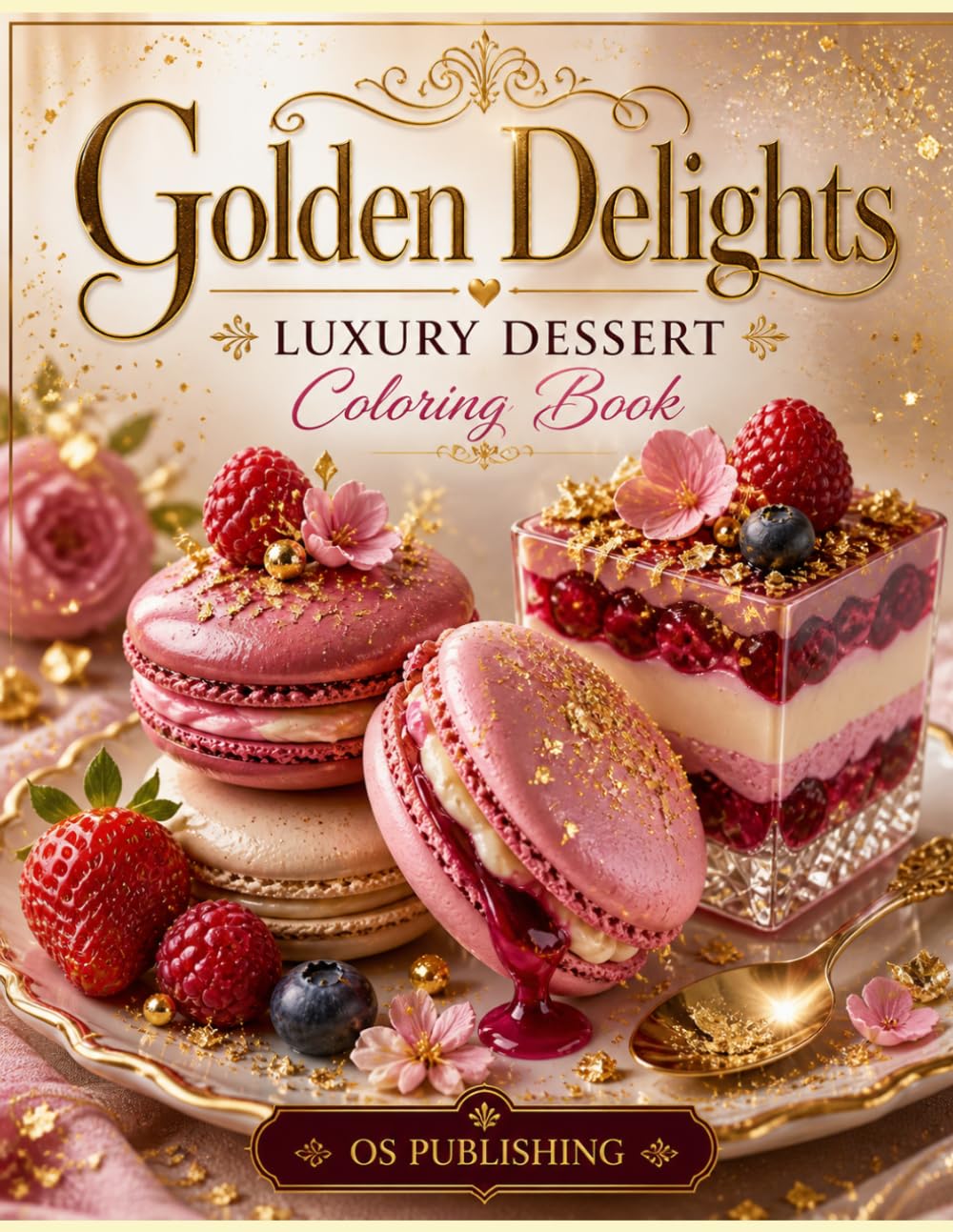 Golden Delights: A Glamorous Coloring Book Filled with Elegant Desserts and Sweet Creations