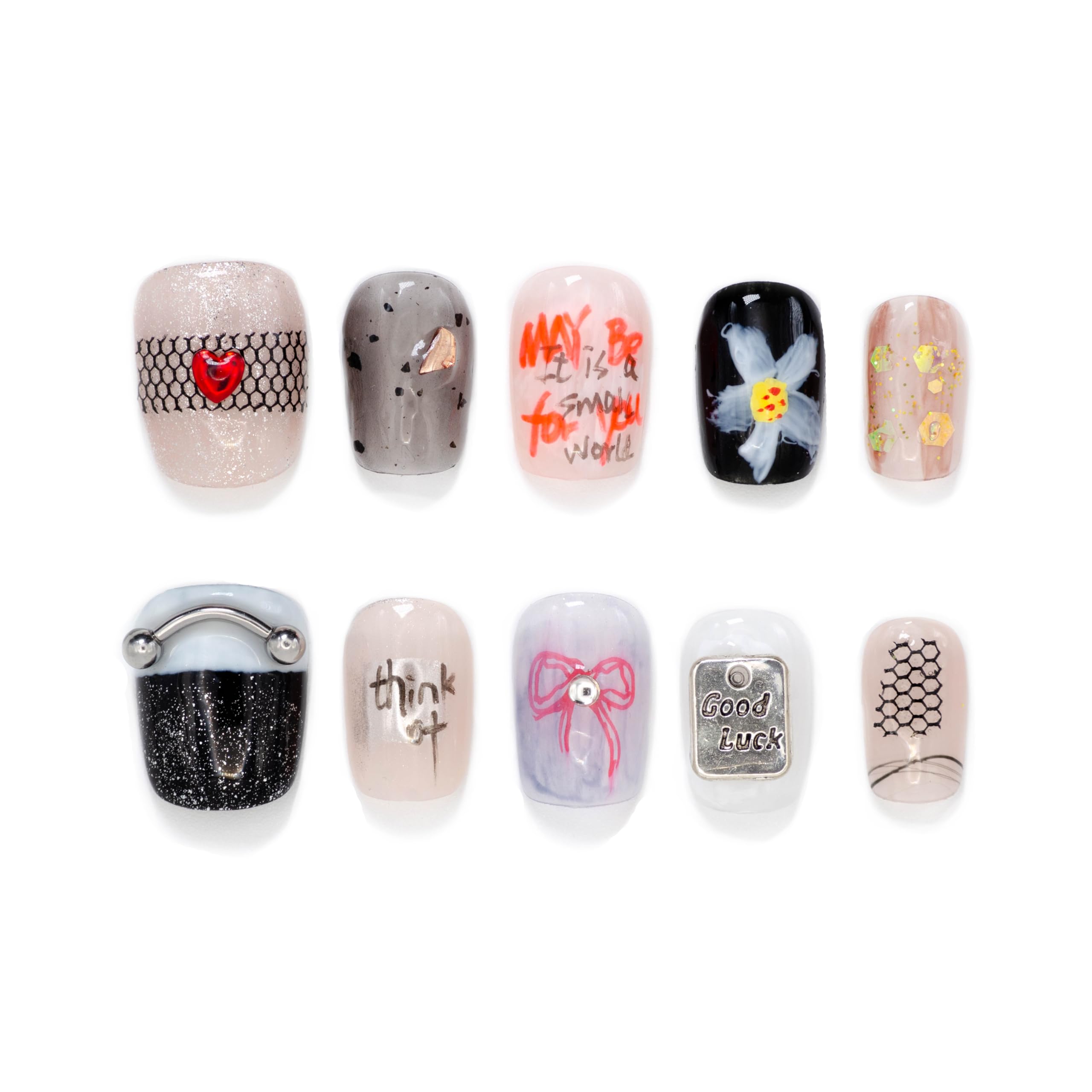 Amazon | Kokowomite Nails 手作りネイルチップ ショート スクオーバル