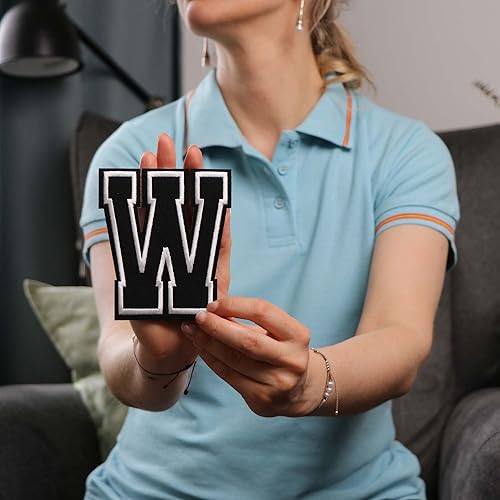 Miniatura 264 de Parches de letras termo-adhesivas de alta calidad – Lindas letras para ropa – Parche universitario para ropa – Letras bordadas de 4 1/2 parches