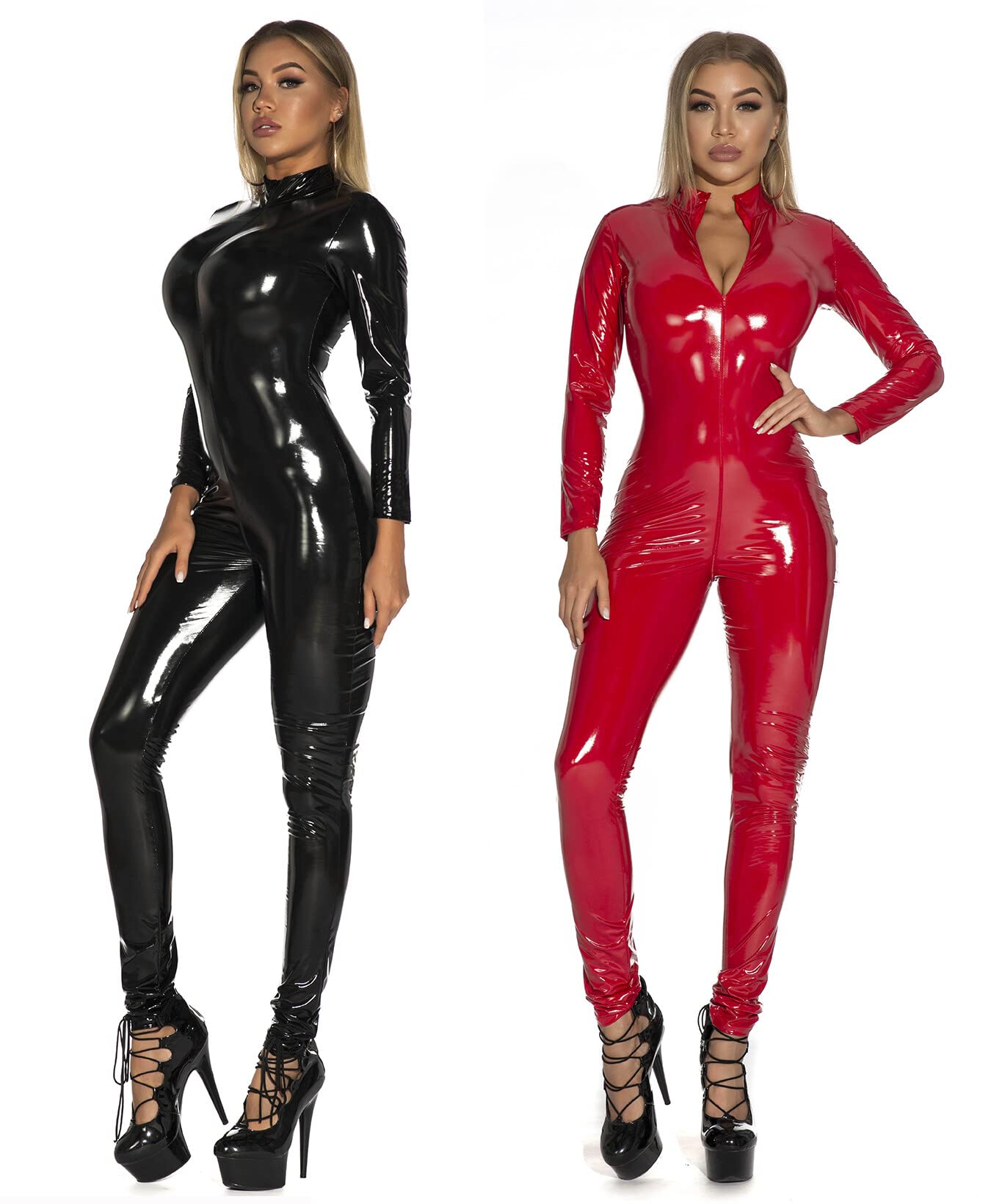 AIEOE Overol para mujer, con cremallera, brillante, disfraz de noche, Halloween, Navidad