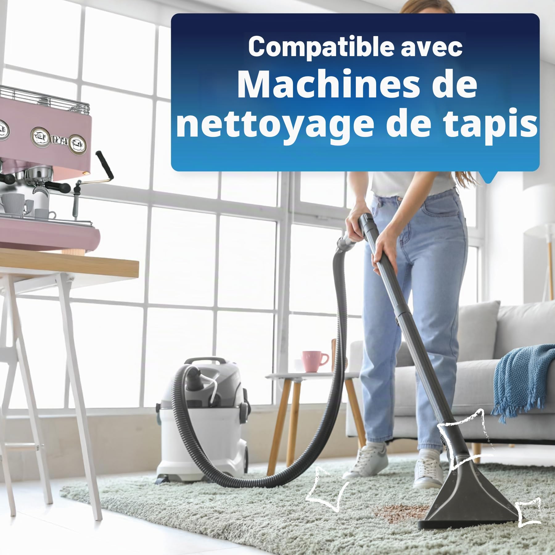 Dirtbusters Nettoyant Désodorisant Professionnel Concentré 3 en 1 pour Tapis/Tissus, Neutraliseur d’Odeur, Parfum Baies & Printemps Frais, Shampoing Idéal des Machines Lavant par Extraction 2X5 Litres