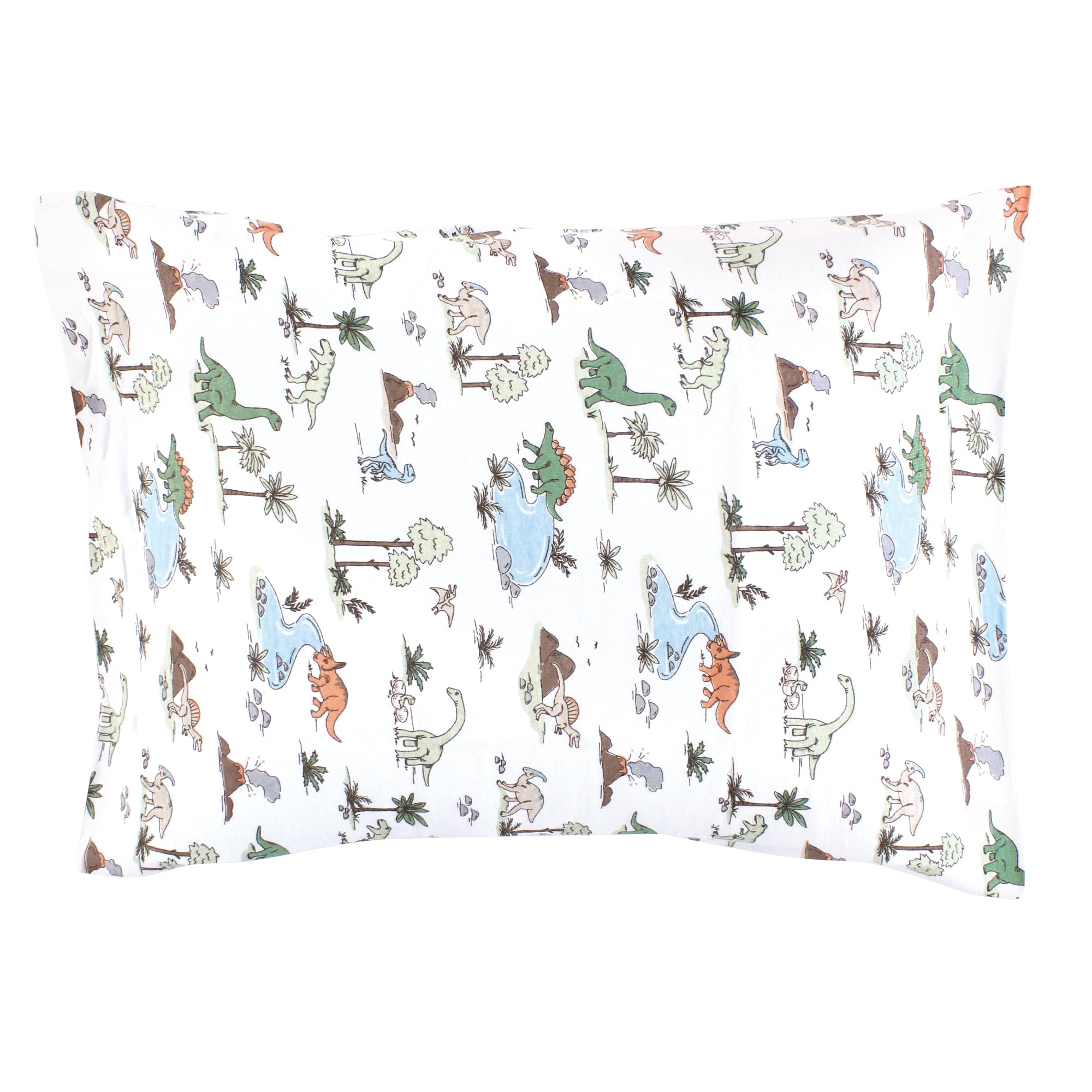 Hudson Baby Unisex Baby Cotton Toddler Pillow Case, Dinosaur Adventures, One Size