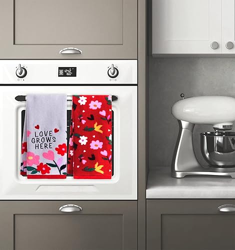 Miniatura 6 de VOOVA & MOVAS Toallas de mano para baño, juego de 4 unidades, 100% algodón suave, (16 x 25 pulgadas), juego de toallas decorativas para la cara con