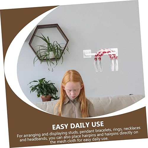 Miniatura 4 de Beavorty Gancho de almacenamiento para ligas para el cabello, ganchos para colgar en la pared, soporte de exhibición de collares, soporte de