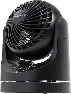 IRIS USA WOOZOO Oscillating Fan, Vortex Fan, Remote Equipped 3-in-1 Fan w/ Timer/ Multi Oscillation/ Air Circulator/ 3 Speed Settings, Small, Black