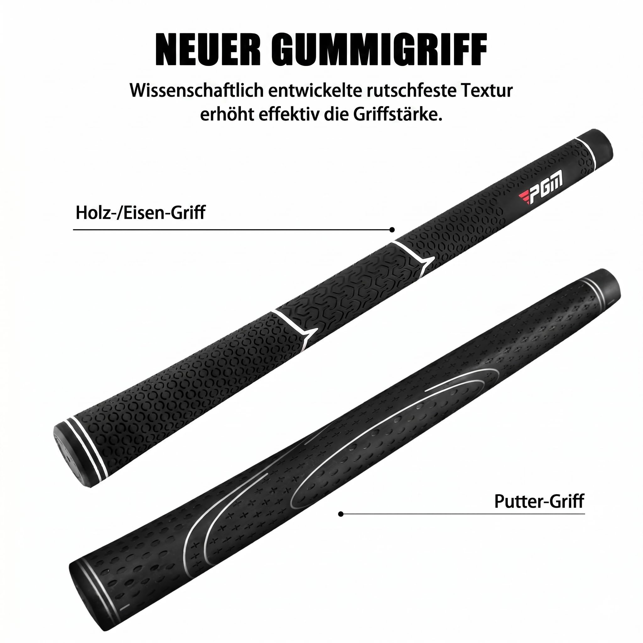 PGM Komplettes Golfschläger-Set für Herren, 12-teilig, 3 Holz (#1,3,5), 1 Hybrid (#4H), 6 Eisen (#5,6,7,8,9,PW), 1 Sandkeil (52°), 1 Putter