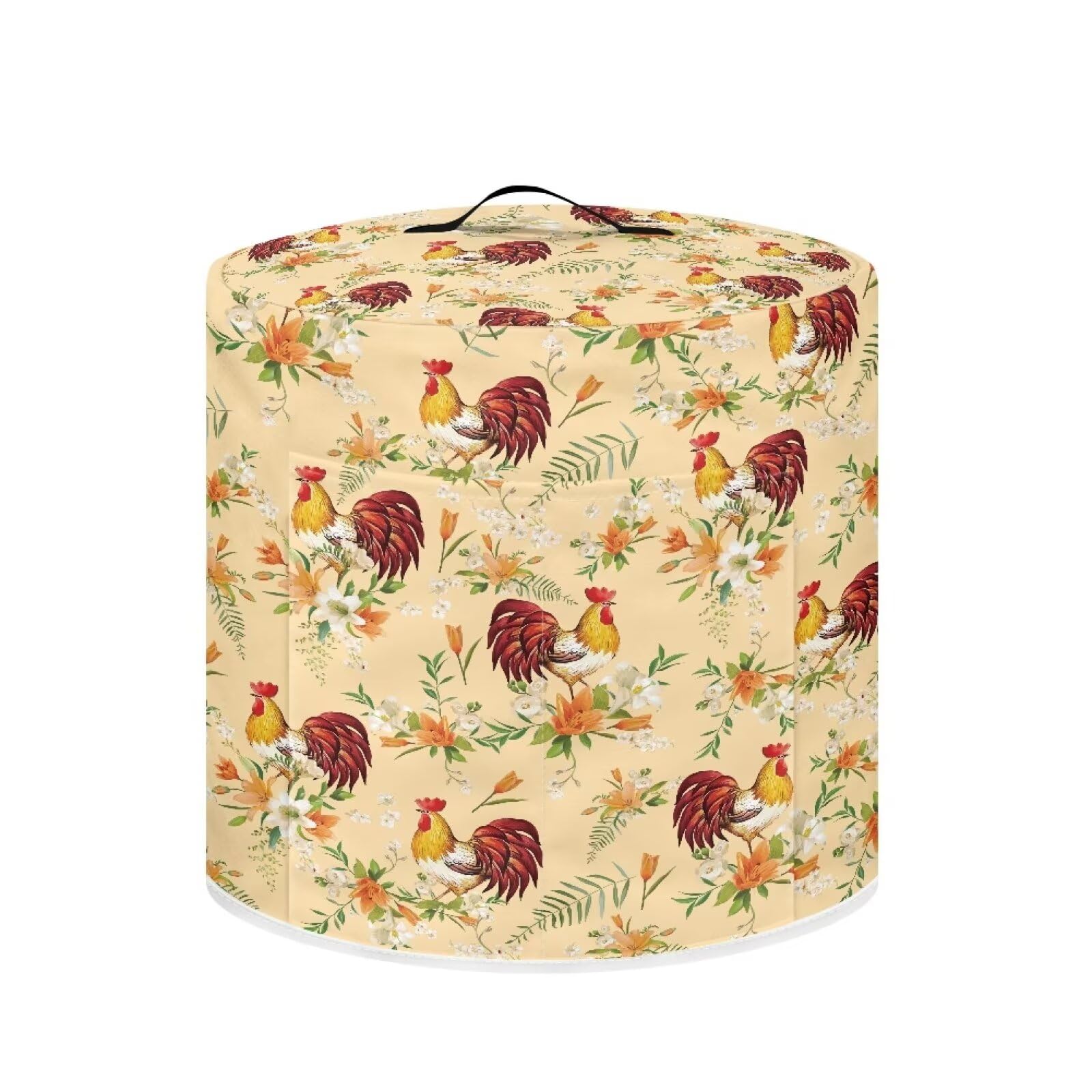 Cozeyat Floral Rooster Kitchen Decor Accessories Appliance Dust Cover for Electric Pressure Cooker/Air Fryer/Rice Cooker/Steamer/Toaster,Pressure Cooker Cover 8 qt