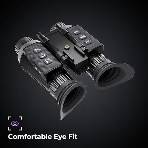 Miniatura 3 de GOYOJO Gafas de visión nocturna 4K montadas en la cabeza y binoculares para adultos, NVG infrarrojo con enfoque manual y zoom digital 8X para caza,