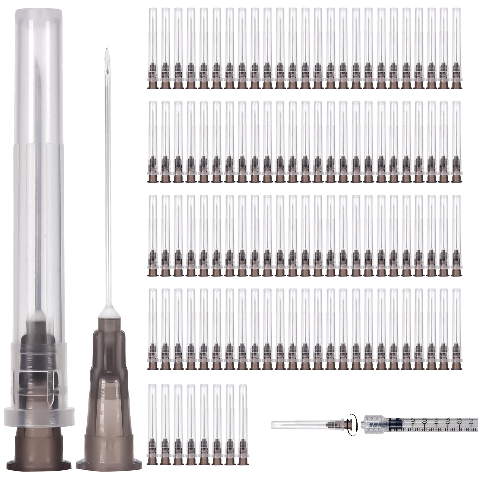 110 Pcs Accessoires De Distribution, 22 G 0,7-30 mm Tubes Industriels, Accessoires De Laboratoire Industriels, Accessoires pour Aiguilles pour Usage Domestique, Laboratoires Scientifiques