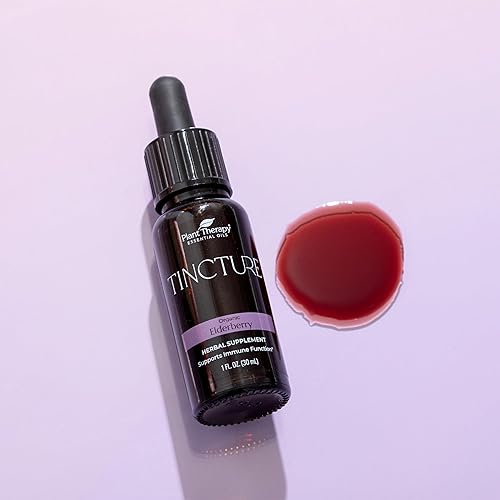 Miniatura 5 de Plant Therapy Suplemento de hierbas de saúco orgánico tintura de 1.0 fl oz (1 oz), apoyo inmunológico, ayuda a calmar las molestias nasales y de