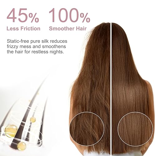 Miniatura 4 de Gorro de seda para dormir, 22 Momme grado 6A, 100% seda de morera pura para el cuidado del cabello, mantiene los peinados durante la noche, diseño