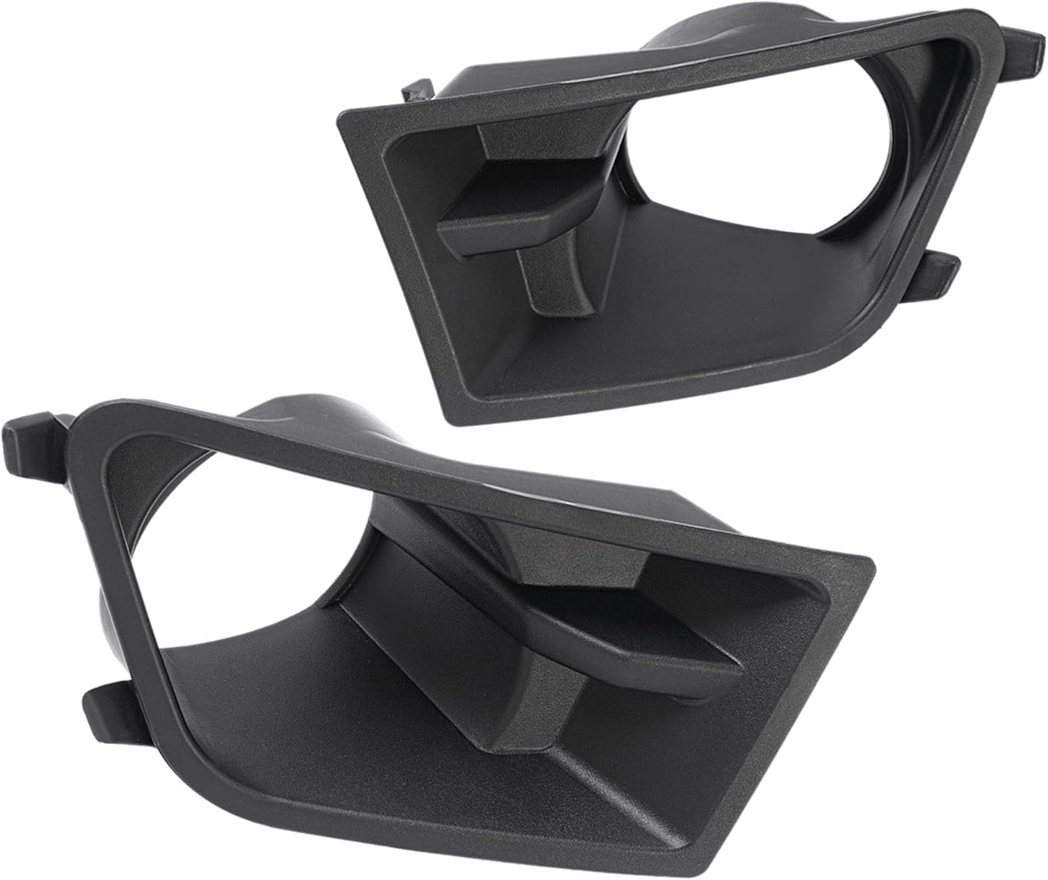 HECASA Pair Fog Light Cover Bezel Compatible with 2010-2012 Ford Mustang Base V6 Replacement for FO1038138 FO1039138 AR3Z17E810BA AR3Z17E811BA Bumper Driving Fog Lamp Cover Trim Driver&Passenger Side
