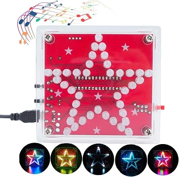 Star Shaped Soldering Practice Kit Electronics DIY Soldering Project, Colorful Flashing with Beep Music for Practicing Assemble, Creative Present, New Version