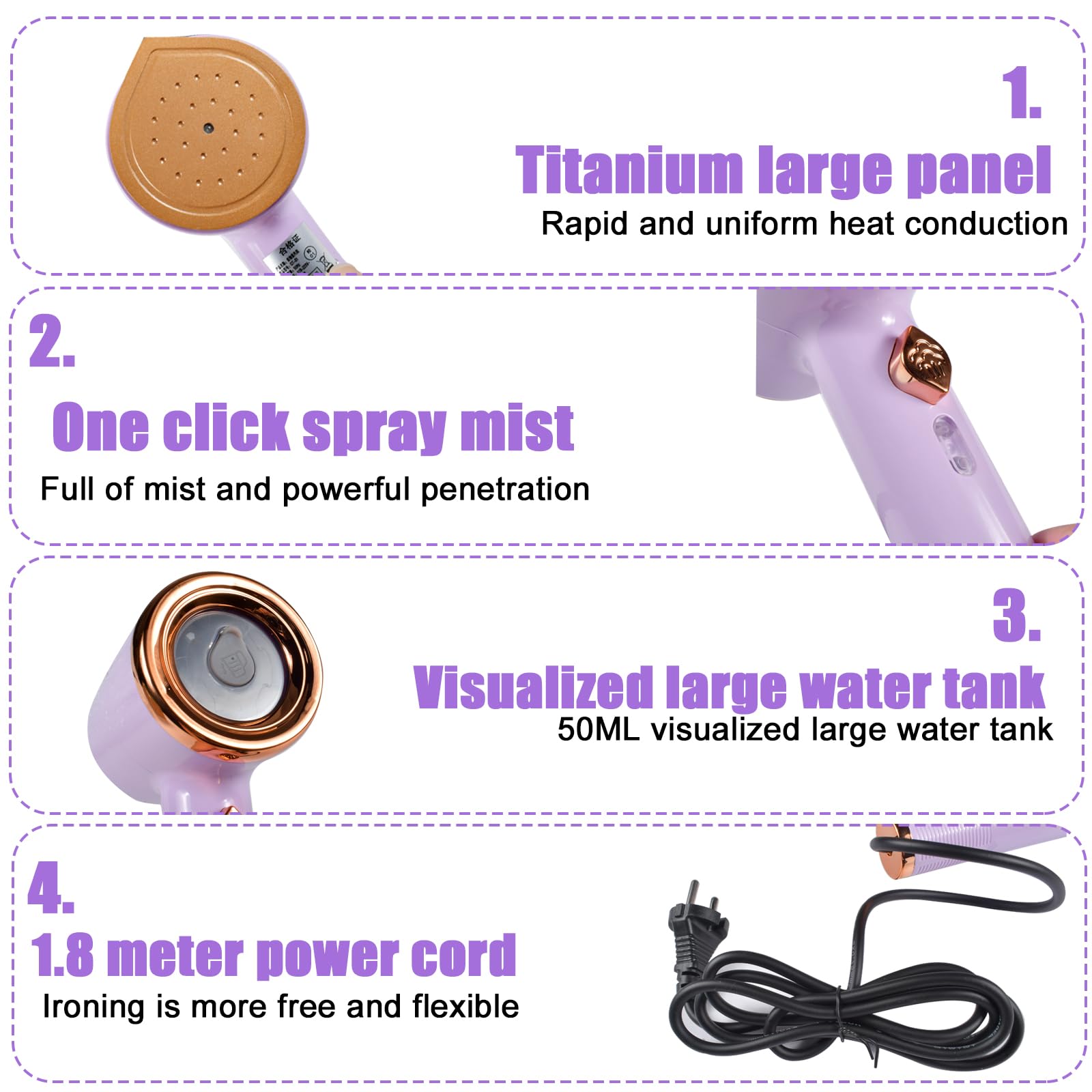Fer à Repasser Vapeur Funmo Defroisseur Vapeur Voyage Défroisseur Vapeur à Main Fer à Repasser De Voyage Portable Réservoir Deau 50 Ml Mini Fer à Repasser Pliable Pour La Maison And Voyage