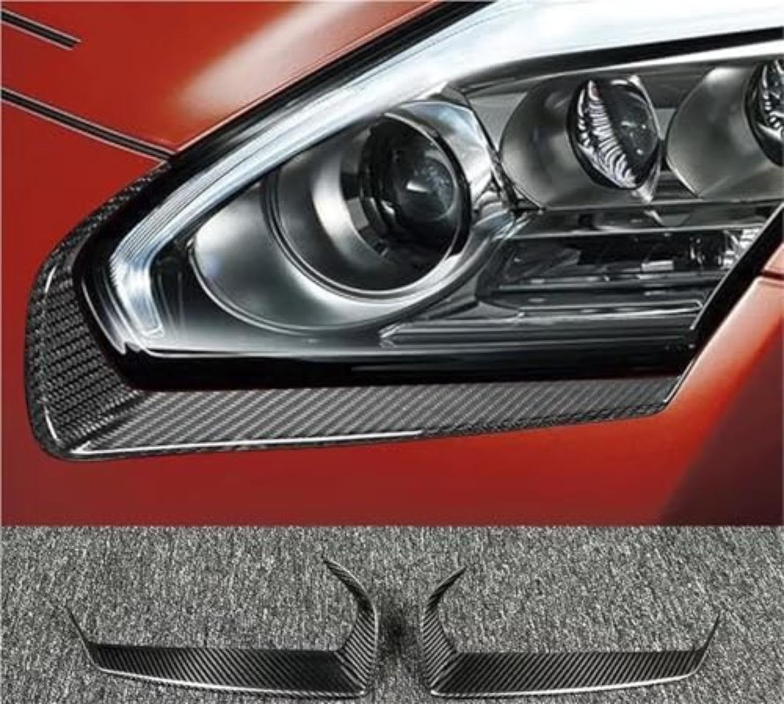 Reflektor brwi, dla Nissan, dla Gtr R35, do tuningu 2008-2010-2017 lampa samochodowa dekoracja brwi reflektory Lampa samochodowa do brwi Lampa samochodowa do brwi