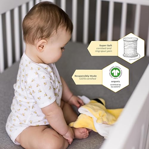 Miniatura 10 de Burt's Bees Baby - Sábana bajera para cuna, para niñas y niños y unisex, 100% algodón orgánico, para colchones estándar para cuna y niños pequeños