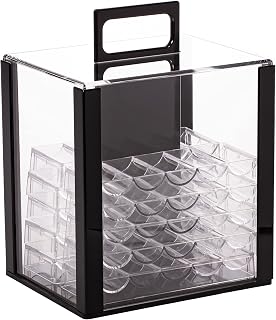 1,000-count Acrylic Poker Chip Case - Includes 10 Poker Chip Trays
