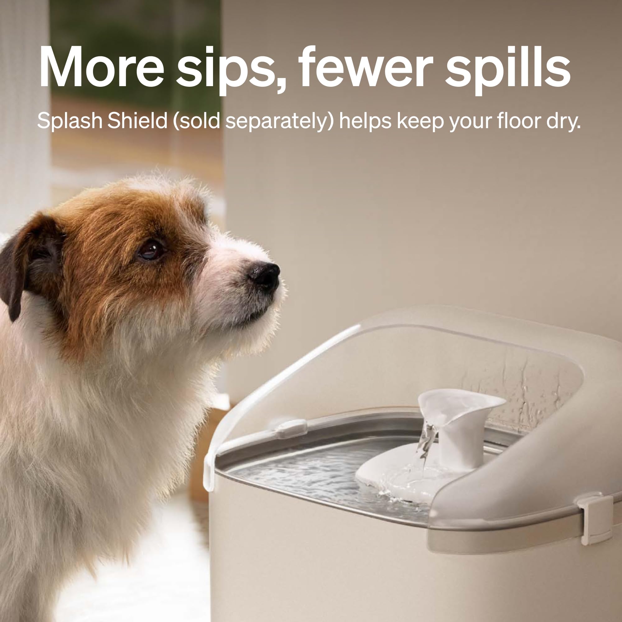 PETLIBRO - Fuente de Agua silenciosa para Perros, Bandeja de Acero Inoxidable, Fuente de Agua Inteligente para Mascotas para Perros en el Interior con monitoreo de Aplicaciones, Bandeja de Agua 3L