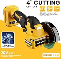 Vista 3 de Herramienta de corte inalámbrica compatible con batería DeWalt 20V Max, motor sin escobillas de 18,000 RPM, hojas de 4" (2 piezas) con cubierta