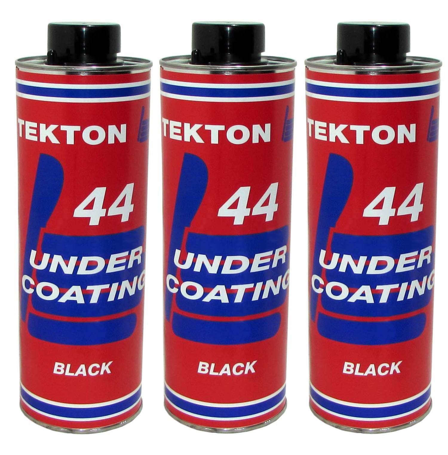 Tekton44 Undercoating for Cars and Trucks, Buses, Vans, Semis - Automotive Rust Protection - Spray On Under Coating - Black (3 Cans Only)