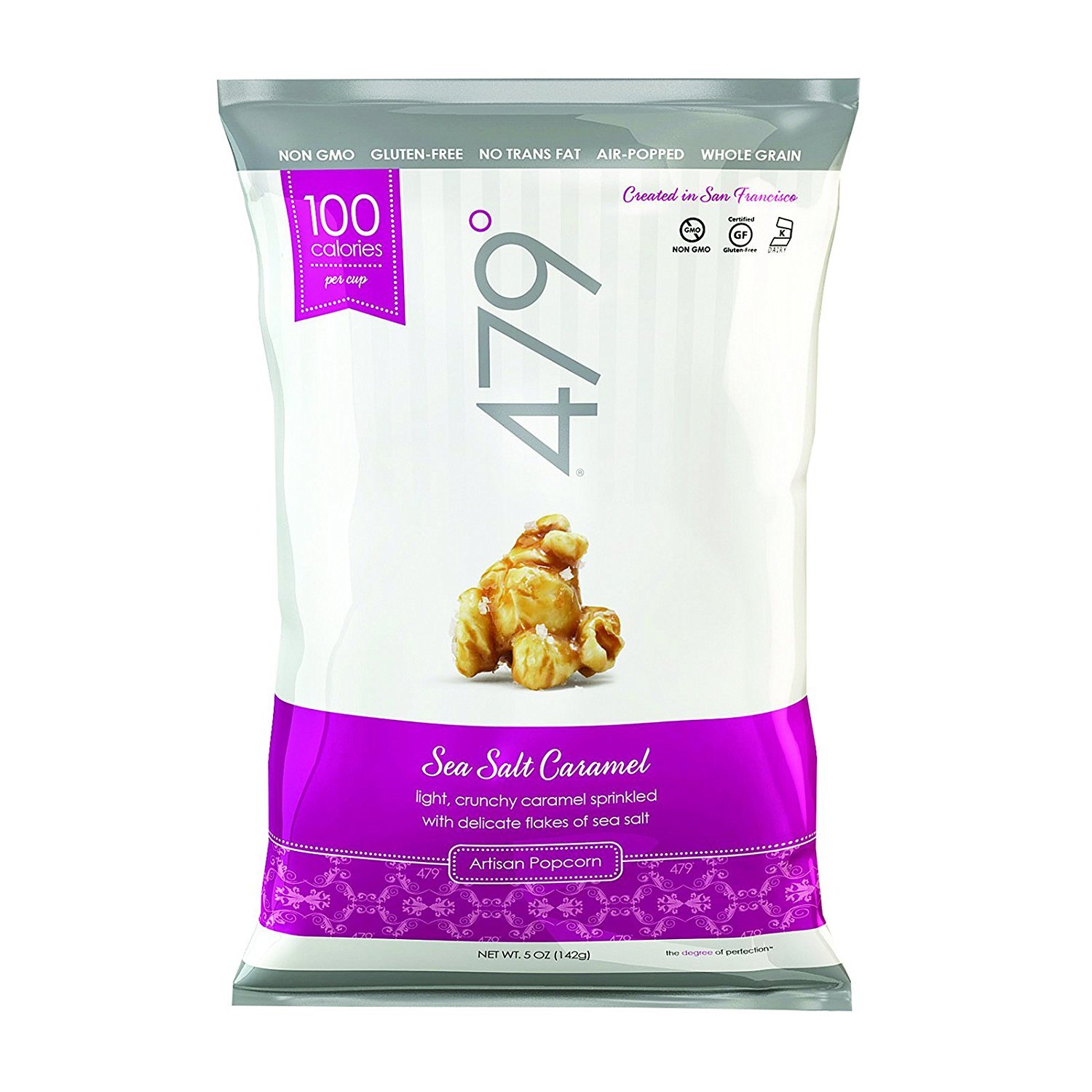 479 Degrees Sea Salt Caramel Popcorn, 5 Ounce 12 per