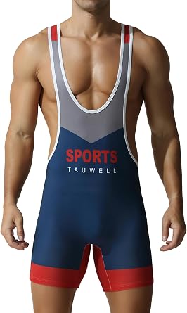 SEAUR Men Wrestling Singlet Athletic SupportersSport Bodysuit Sleeveless Jumpsuit Slim Fit Boxer Leotard Shapewear