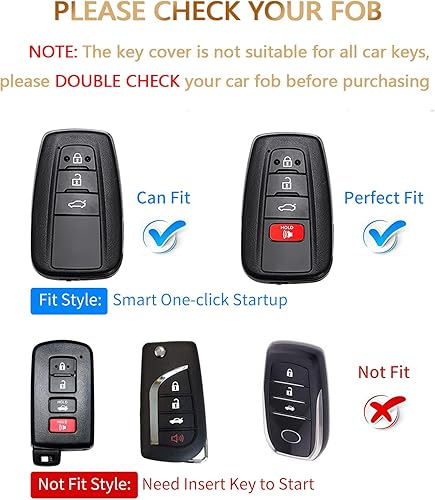 Miniatura 2 de OFFCURVE Funda para llavero de coche compatible con Toyota A4, Oro rosa+llavero